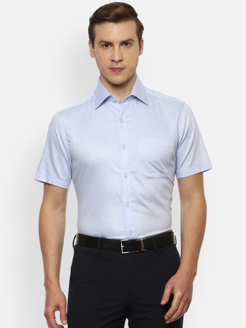 

Louis Philippe Men Blue Slim Fit Opaque Pure Cotton Formal Shirt