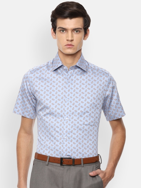 

Louis Philippe Men Blue Ethnic Motif Printed Formal Shirt