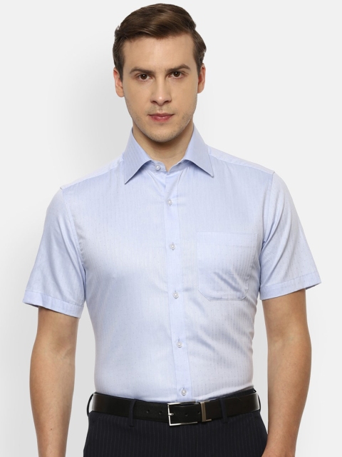 

Louis Philippe Men Blue Slim Fit Opaque Pure Cotton Formal Shirt