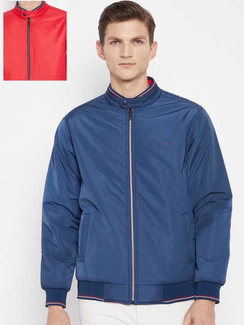 

Okane Men Blue & Red Reversible Puffer Jacket