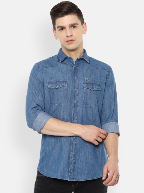 

VAN HEUSEN DENIM LABS Men Blue Opaque Casual Shirt