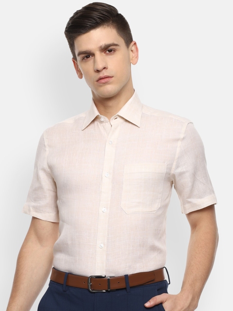 

Louis Philippe Men Beige Opaque Formal Shirt