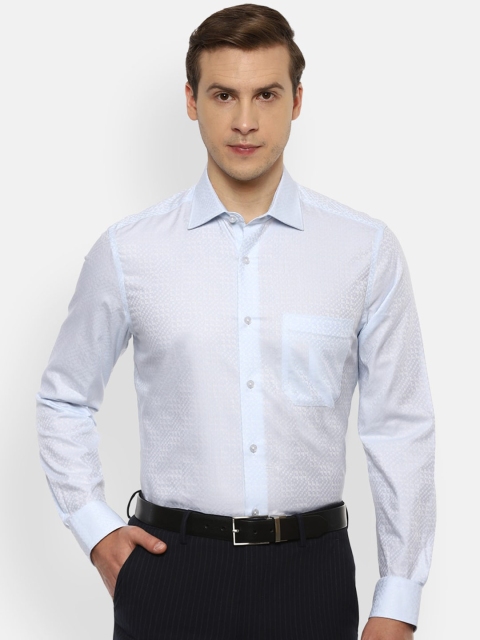 

Louis Philippe Gods & Kings Men Blue Opaque Cotton Formal Shirt