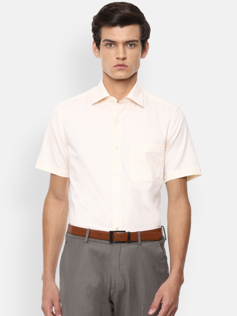 

Louis Philippe Men Cream-Coloured Slim Fit Opaque Cotton Formal Shirt