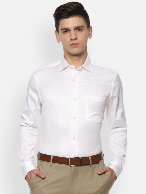 

Louis Philippe Gods & Kings Men White Opaque Pure Cotton Formal Shirt