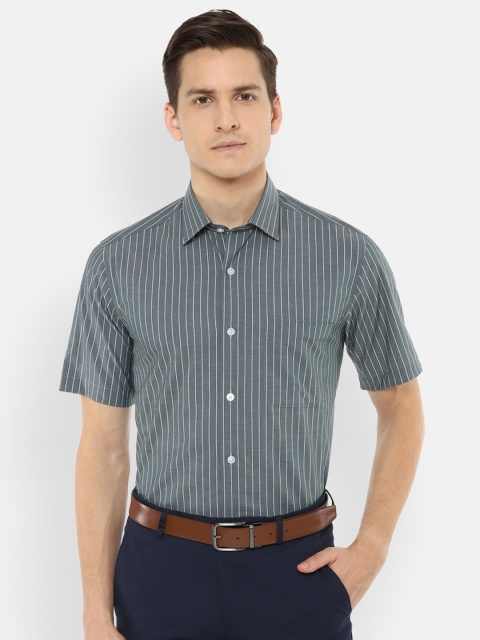 

Louis Philippe Men Grey Opaque Checked Formal Shirt