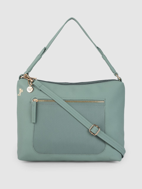 

Baggit Green Structured Hobo Bag