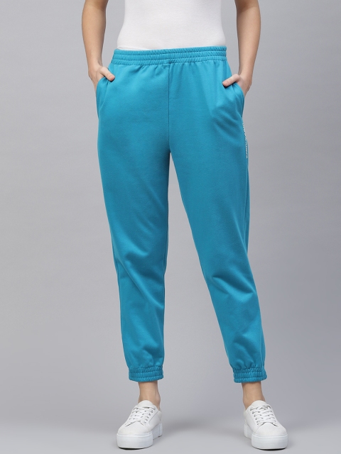 

Laabha Women Blue Solid Regular Fit Athleisure Regular Joggers