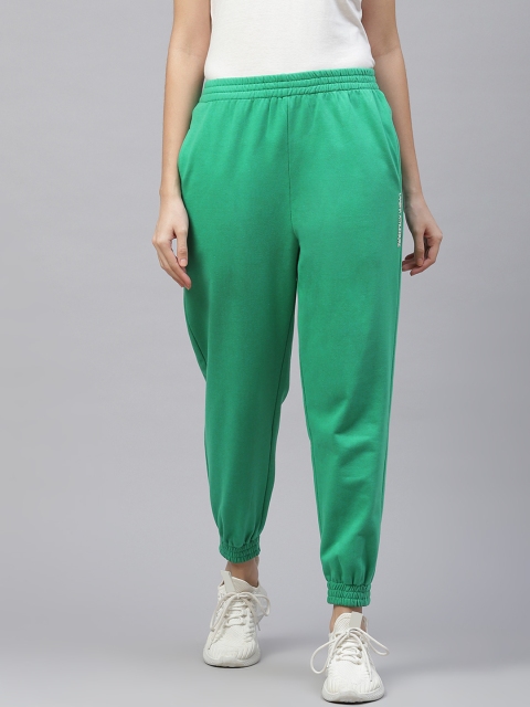 

Laabha Women Green Solid Regular Fit Athleisure Joggers