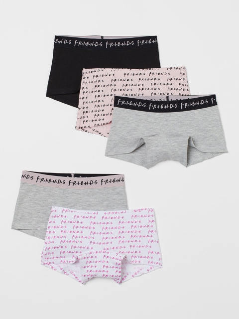 

H&M Girls 5-Pack Printed Boxer Briefs, Multi