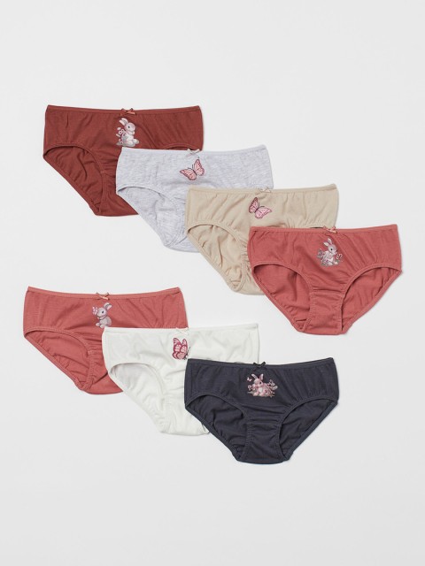 

H&M Girls 7 Pack Cotton Briefs 0530235051, White