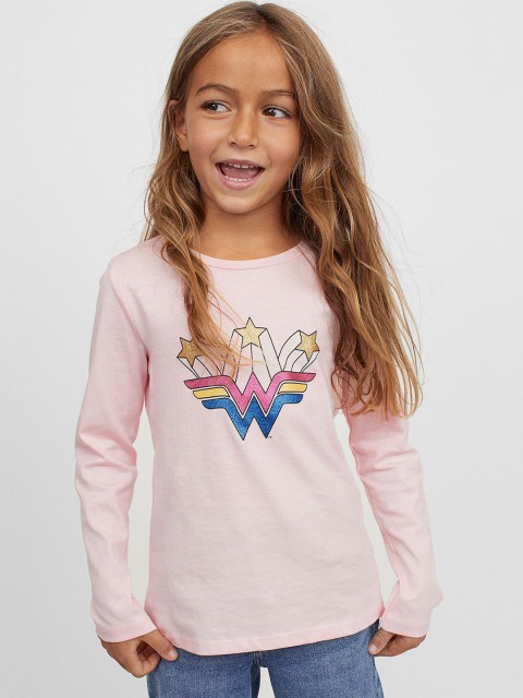 

H&M Girls Multicoloured 3-Pack Printed Tops, Multi