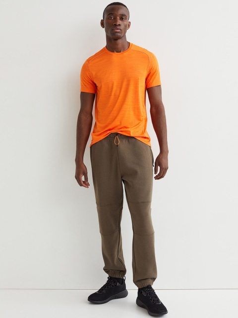 

H&M Men Olive Green Solid Sports Joggers