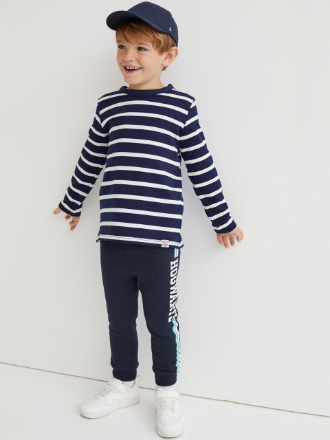 

H&M Boys Blue Printed Joggers