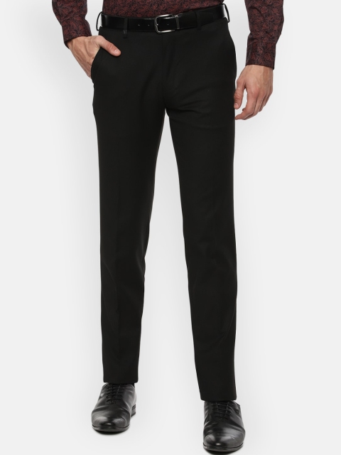 

Van Heusen Men Black Slim Fit Formal Trousers