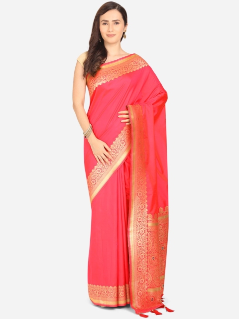 

BOMBAY SELECTIONS Magenta Zari Art Silk Banarasi Saree