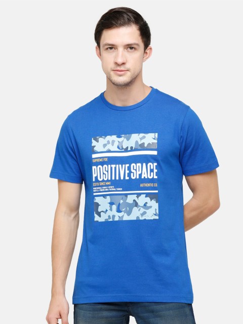 

Classic Polo Men Blue Printed Slim Fit T-shirt
