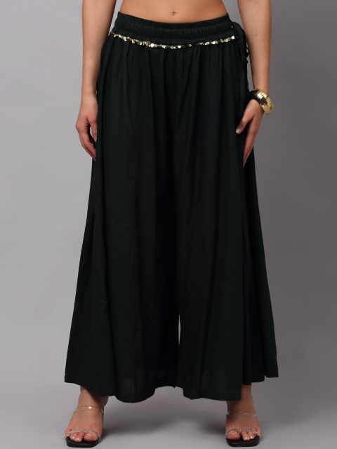 

NEUDIS Women Green Flared Palazzos
