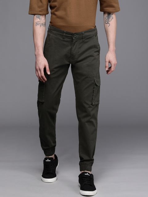 

WROGN Men Charcoal Grey Regular Fit Cargo Joggers