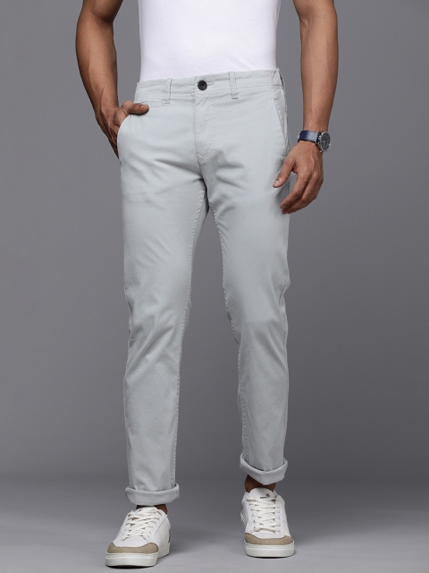

WROGN Men Grey Slim Fit Chino Trousers