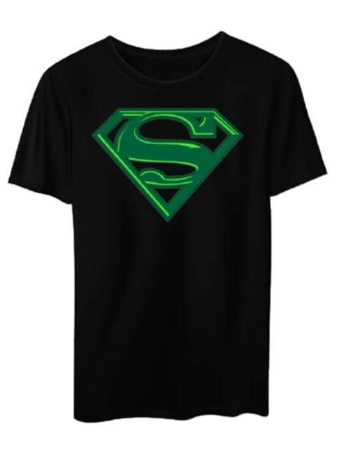 

Entertainment Store Men Black Superman Logo Printed T-shirt