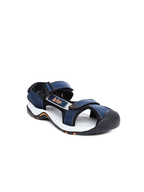 

Lee Cooper Men Navy Blue & Grey Comfort Sandals