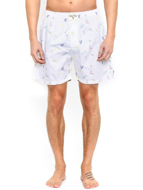 

Urban Dog White Printed Boxers UDBX25