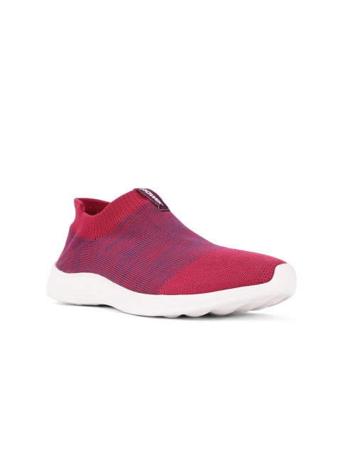

Power Women Pink Woven Design Slip-On Sneakers