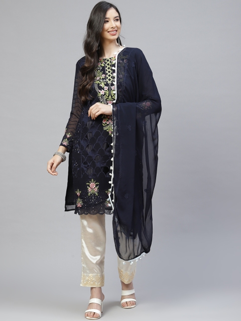 

Readiprint Fashions Blue & Navy Blue Embroidered Unstitched Dress Material