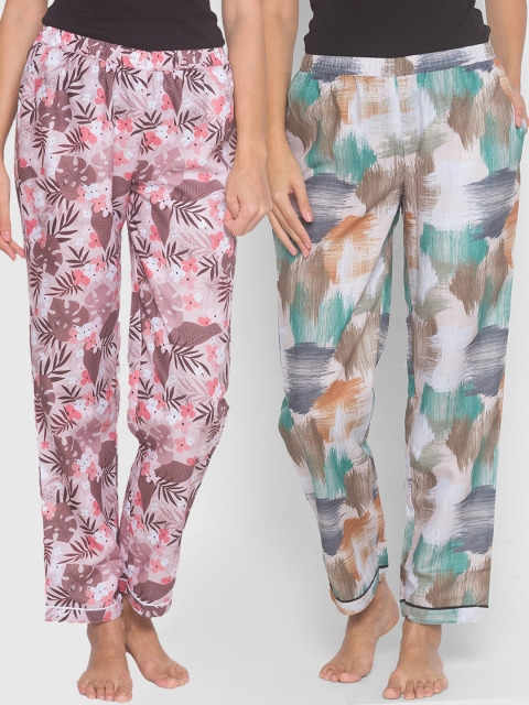 

FashionRack Women Pack of 2 Printed Lounge Pants, Multi