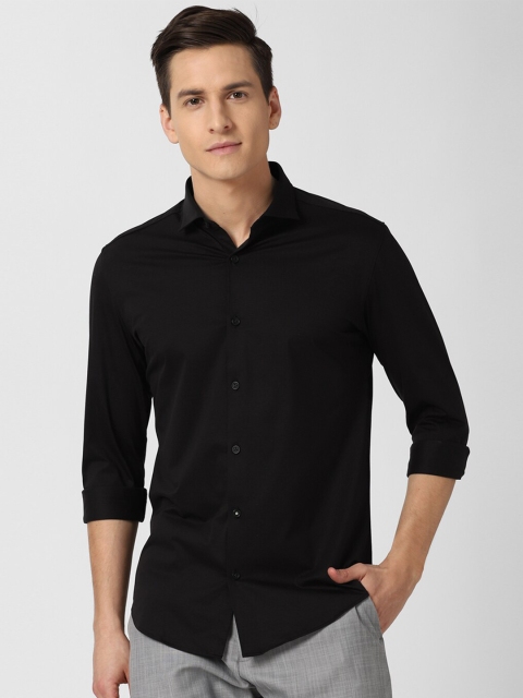 

Peter England Men Black Slim Fit Opaque Casual Shirt