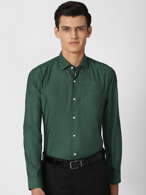 

Peter England Men Green Slim Fit Opaque Formal Shirt