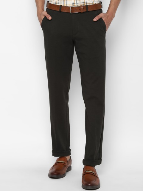 

Allen Solly Men Black Solid Slim Fit Trousers