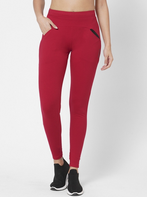 

Sweet Dreams Women Red Solid Cotton Tights