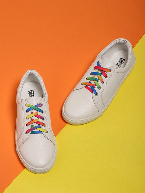 

Kook N Keech Women White Solid Sneakers