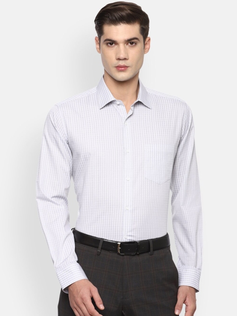

Van Heusen Men Grey Opaque Cotton Formal Shirt