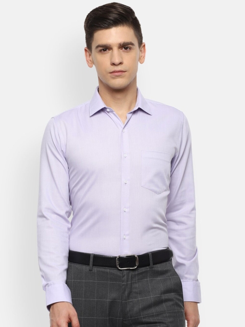 

Van Heusen Men Purple Self Design Formal Shirt