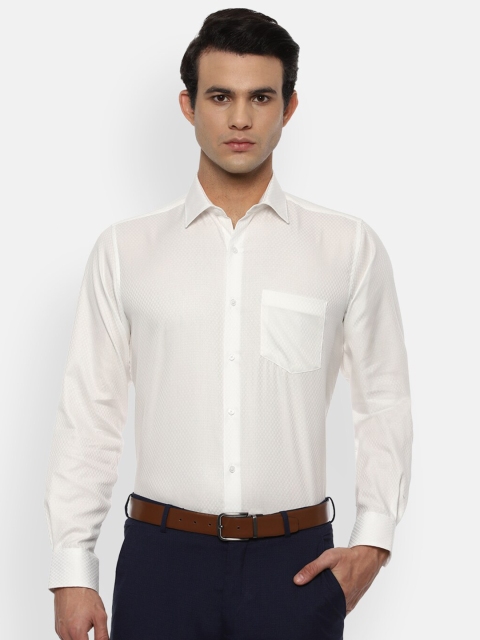 

Van Heusen Men White Opaque Pure Cotton Formal Shirt