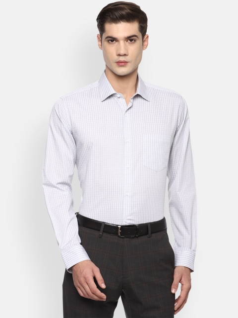 

Van Heusen Men Grey Opaque Checked Formal Shirt