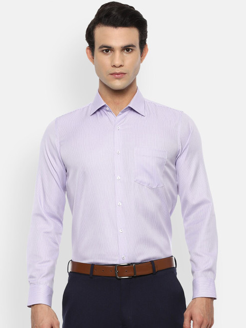 

Van Heusen Men Purple Opaque Pure Cotton Formal Shirt