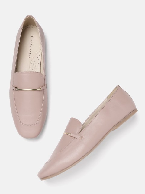 

Allen Solly Women Peach-Coloured Solid Horsebit Loafers