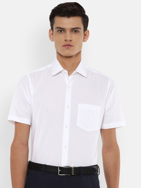 

Van Heusen Men White Micro Checks Opaque Checked Formal Shirt