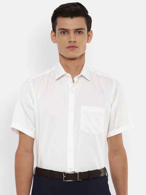 

Van Heusen Men Off White Opaque Pure Cotton Formal Shirt