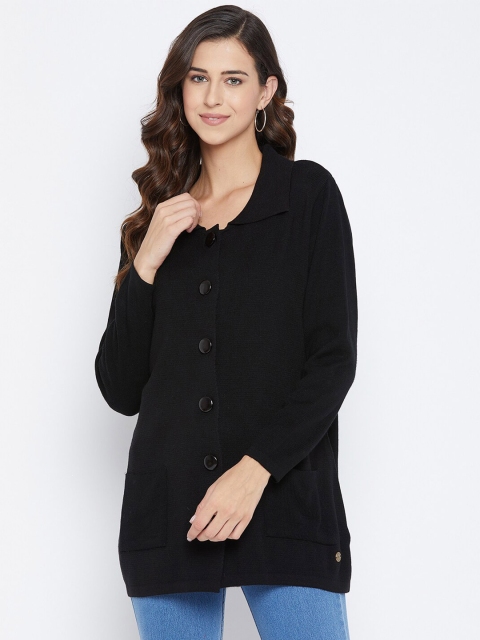 

NEVA Women Black Wool Cardigan