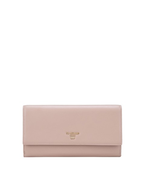 

Da Milano Women Pink Textured Leather Three Fold Wallet