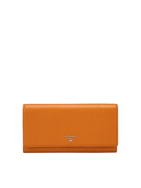 

Da Milano Women Orange Leather Two Fold Wallet