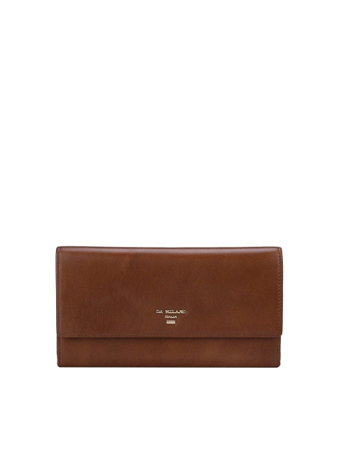 

Da Milano Women Brown Textured Leather Three Fold Wallet