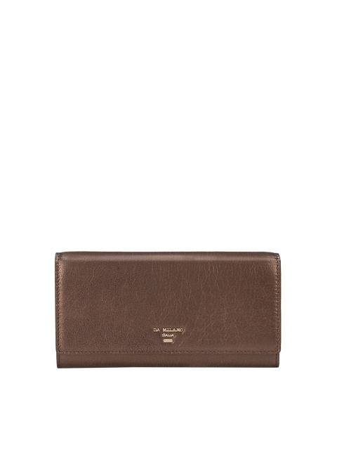 

Da Milano Women Copper-Toned Textured Leather Two Fold Wallet