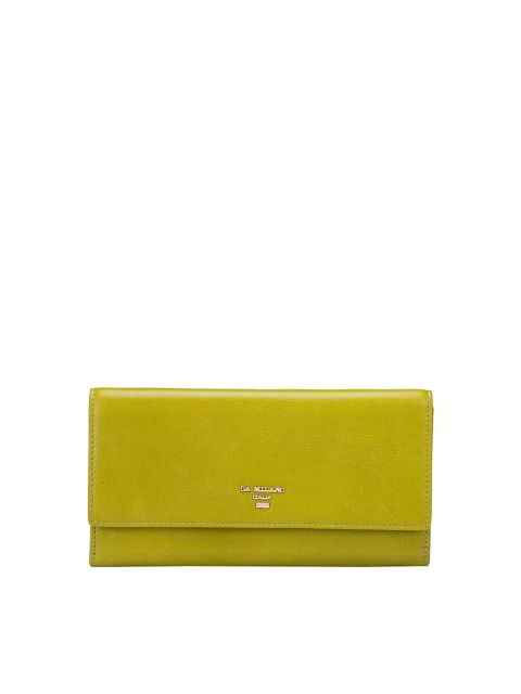 

Da Milano Women Green Textured Leather Envelope