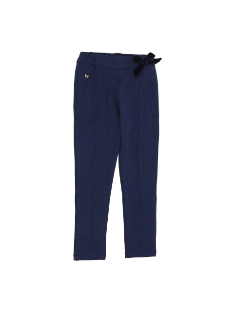 

Actuel Girls Navy Blue Pure Cotton Slim-Fit Jeggings